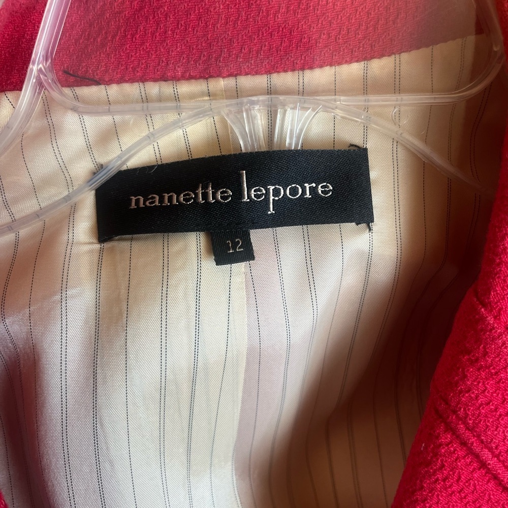 Nanette Lapore Size 12 Puff Sleeve Jacket Coral - Picture 8 of 8
